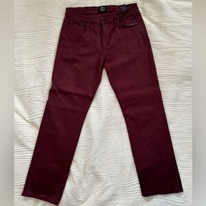 7 for All Mankind Luxe Sport Slimmy Burgundy Jeans Men’s 33
